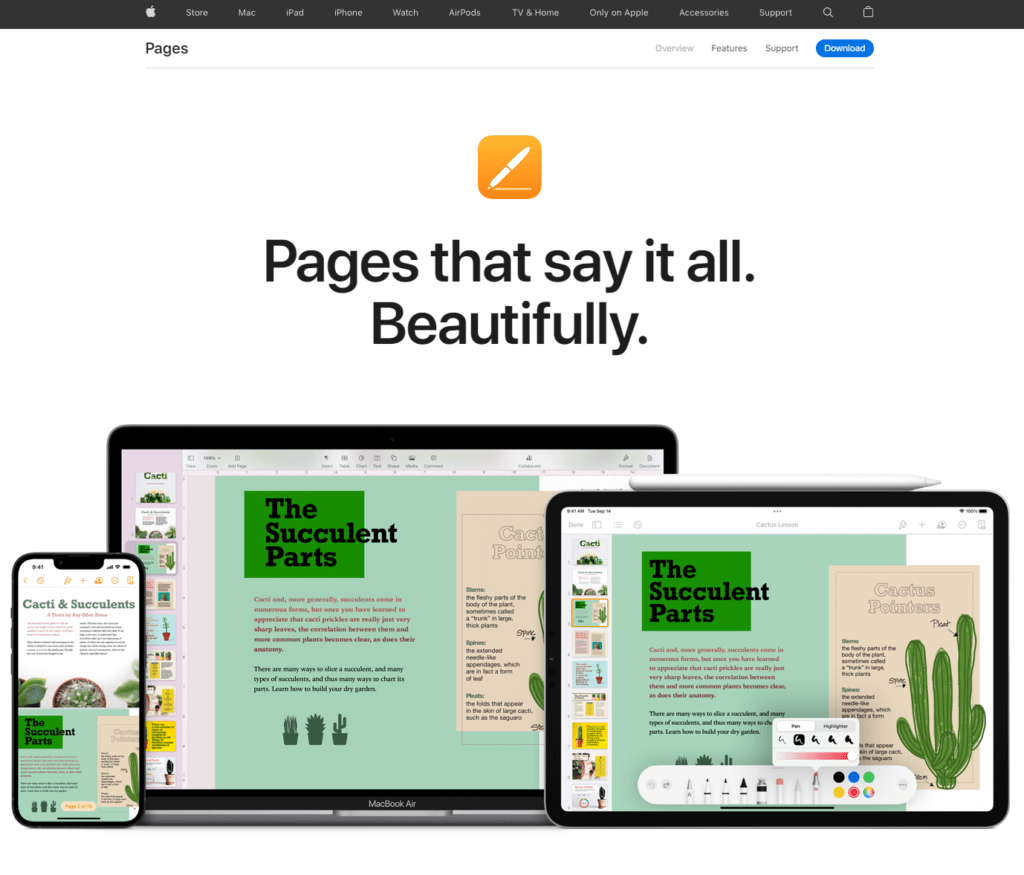 Pages from Apple Free and Paid Book Templates