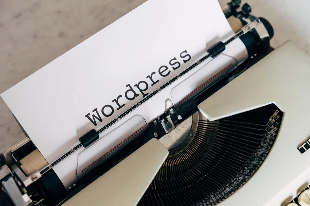 a typewriter showing text